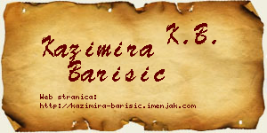 Kazimira Barišić vizit kartica